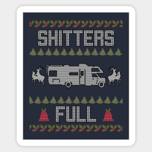 Shitters Full Funny Ugly Christmas Sweater Sticker